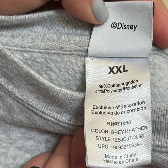 Minnie Mouse Grey Crewneck Sweater Size XXL - Picture 5 of 6